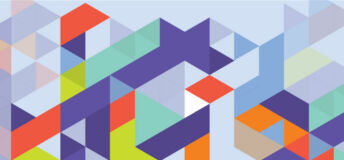 Multi-coloured triangles form an interesting pattern