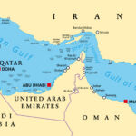 Image of a map of the Strait of Hormuz.