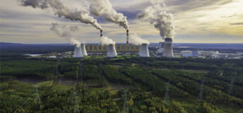A photo of a coal powered station