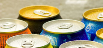 Cans of soft drink