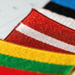 Image of Baltic flag patches.