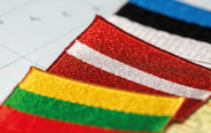 Image of Baltic flag patches.
