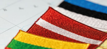 Image of Baltic flag patches.