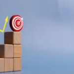 A picture of a target sat atop stairs, signifying ever increasing targets