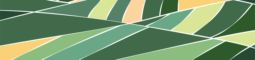 Farmland report banner An illustration of rolling fields