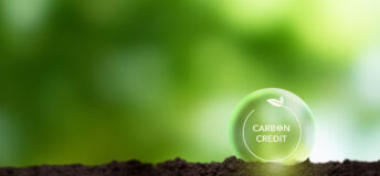 Australia’s carbon market waits for higher prices and firmer policy Carbon credit concept. Tradable certificate to drive industry and company in the direction of low emissions in efficiency cost. Green concept with carbon offsetting solution symbols.
